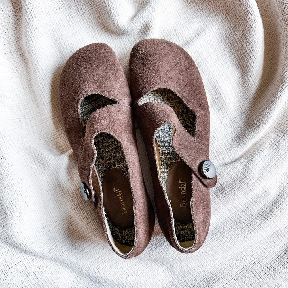 Bjorndal Brown Leather Mary Janes / 7.5